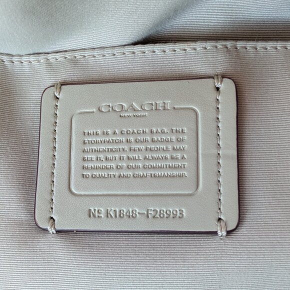 Coach Pebbled Leather Satchel with Strap & Bow Charm F28993 - Picture 9 of 16